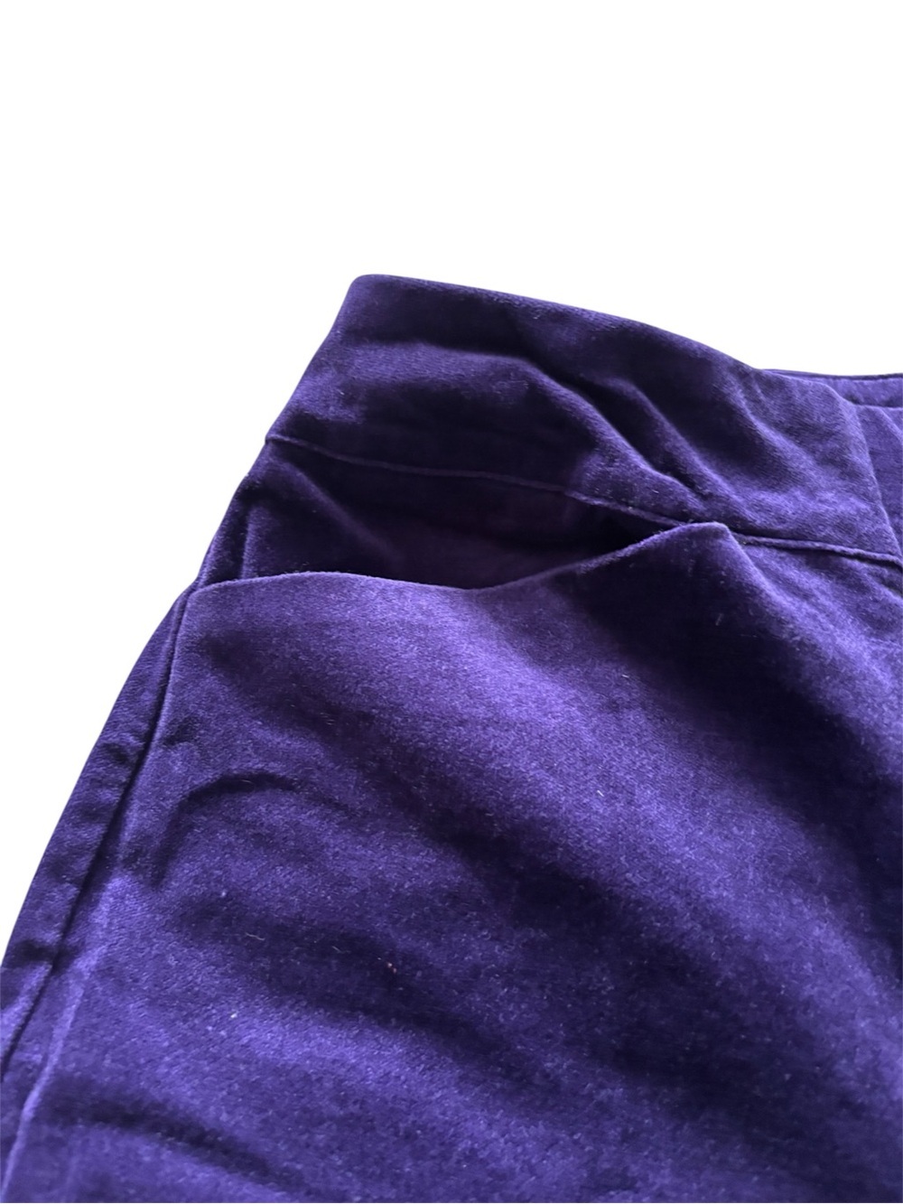 DG2 by Diane Gilman Velvet Purple Straight-Leg Pants - Picture 2 of 7